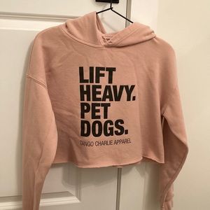 Lift Heavy Pet Dogs Crop Sweatshirt